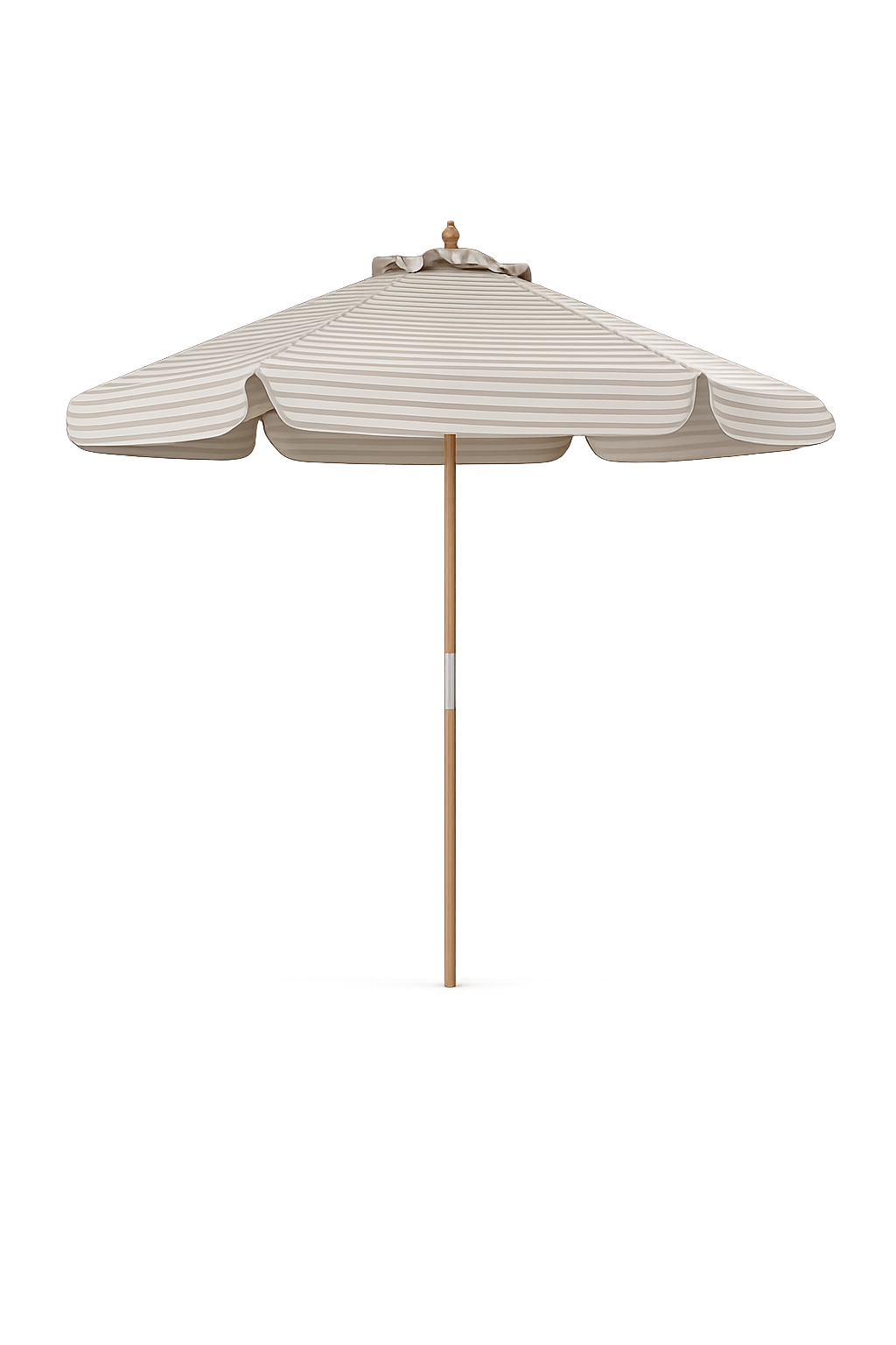 Beige Streep Parasol